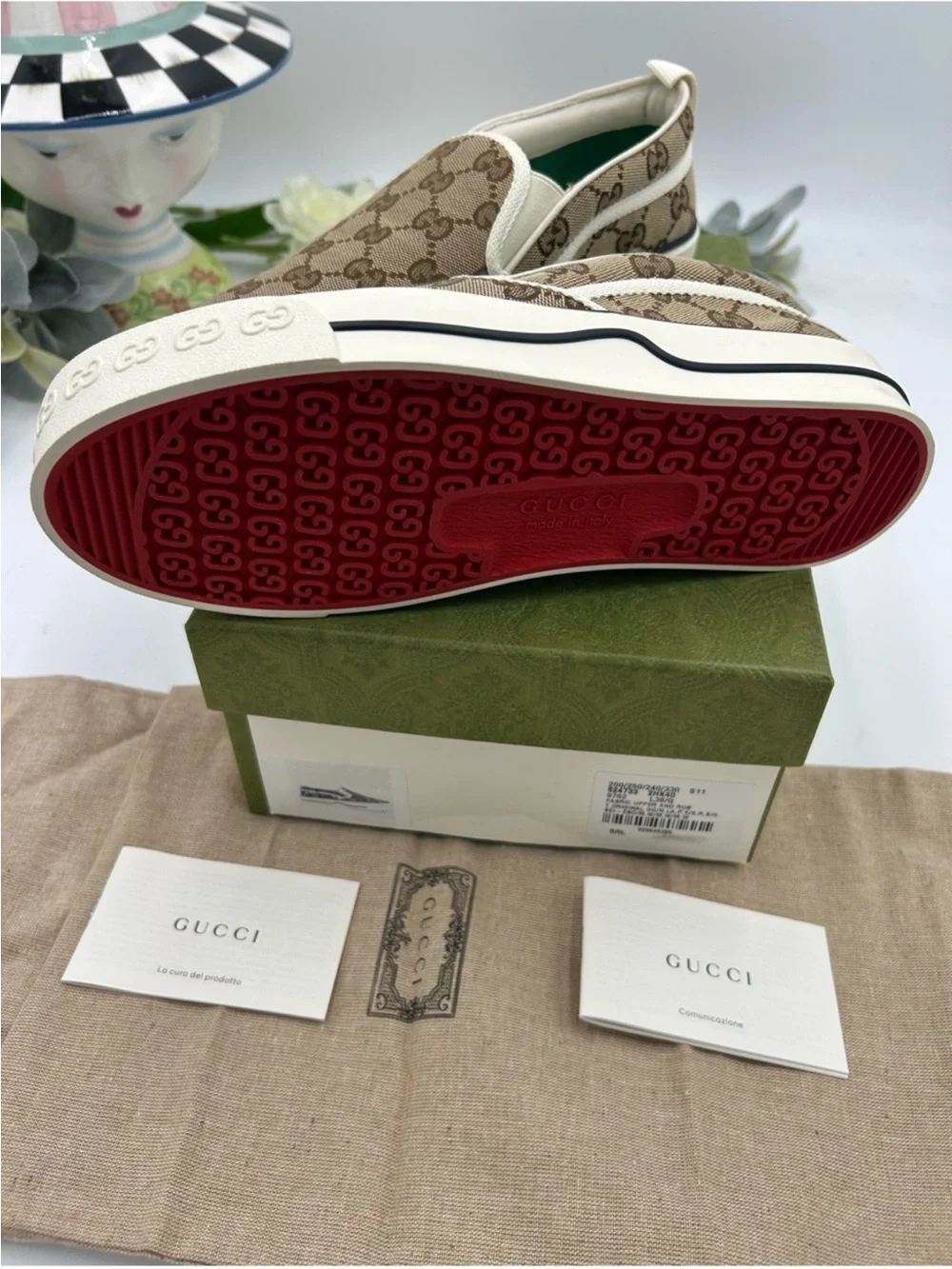 Women’s Gucci tennis 1977 slip on sneakers size 38.5 made in Italy